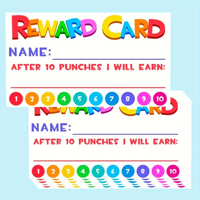 50-100 Pack Rewards & Punch Cards for Students, Teachers, Classroom