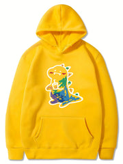 Dinosaur Print Boys Hooded Sweatshirt Spring Fall Kids Clothing