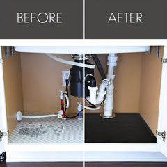 Under Sink Mat Kitchen Cabinet Mat Waterproof Liner Protects Cabinets