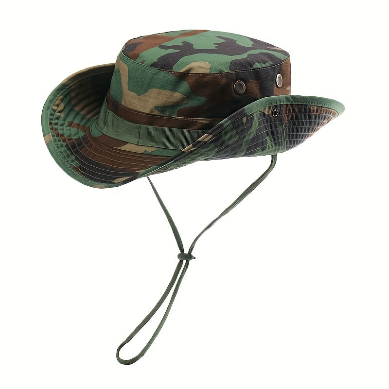 Camouflage Round Brim Hat Army Fan Spring Summer Sun Hat