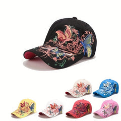Sequin Butterfly Baseball Cap Outdoor Sunshade Peaked Cap