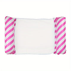 Foldable Inflatable Lounge Chair with Striped Net Float