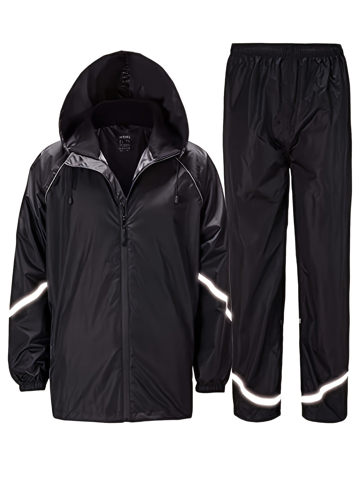 Men's Waterproof Rain Suit Set Lightweight Hooded Rainwear