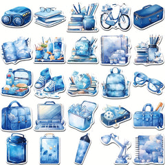 50pcs Cartoon Learning Items Stickers - Handbook Phone Case Water Cup Decor