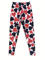 All Over Print Skinny Leggings Casual Stretchy Leggings Women's Clothing
