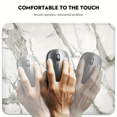 Grey Marble Mouse Pad with Stitched Edges