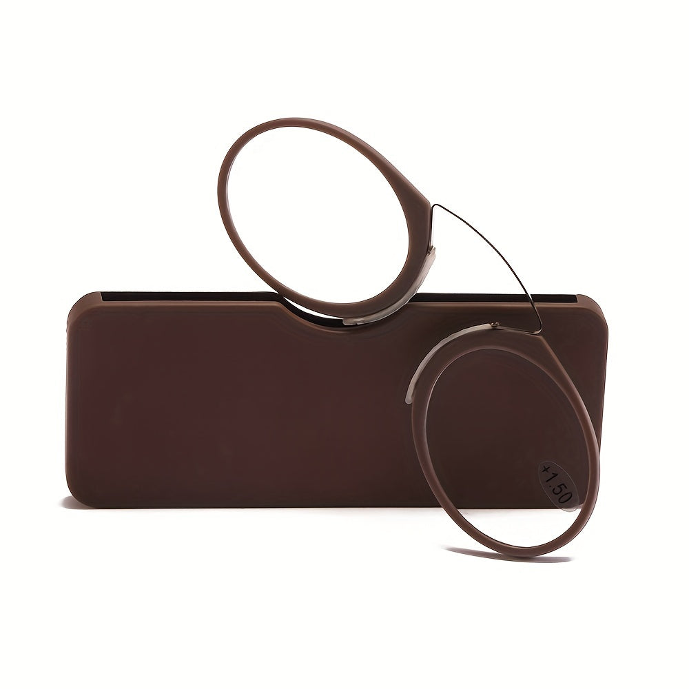 SOOLALA Unisex Rimless Reading Glasses With Portable Case