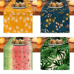Poly Floral Print Table Runner Kitchen Dining Decor Linen Christmas Square