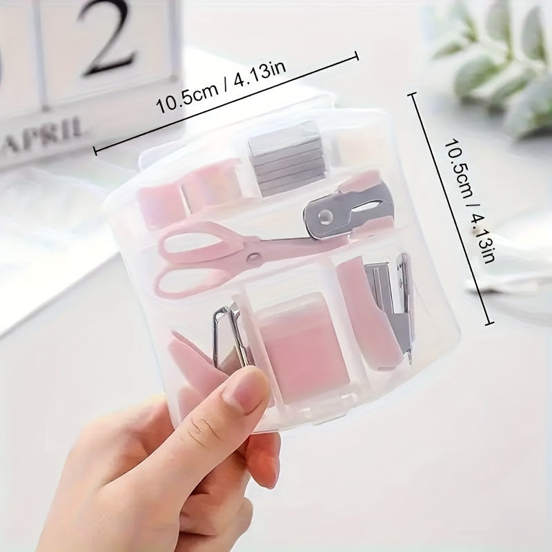 Macaron Stationery Set - Clear Plastic Box