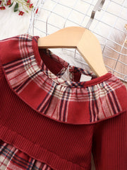 Infant Baby Plaid Waffle Dress