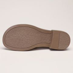 Women's Letter Chunky Heel Loafers Stylish Outdoor Shoes