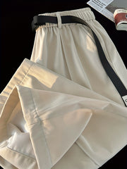 Mens Casual Solid Loose Fit Long Shorts for Spring Summer