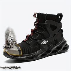 Men's Durable Work Shoes Lace Up Anti skid Construction Sneakers