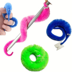 10Pcs Fuzzy Worm Toys Bulk for Kids Carnival Party Favors