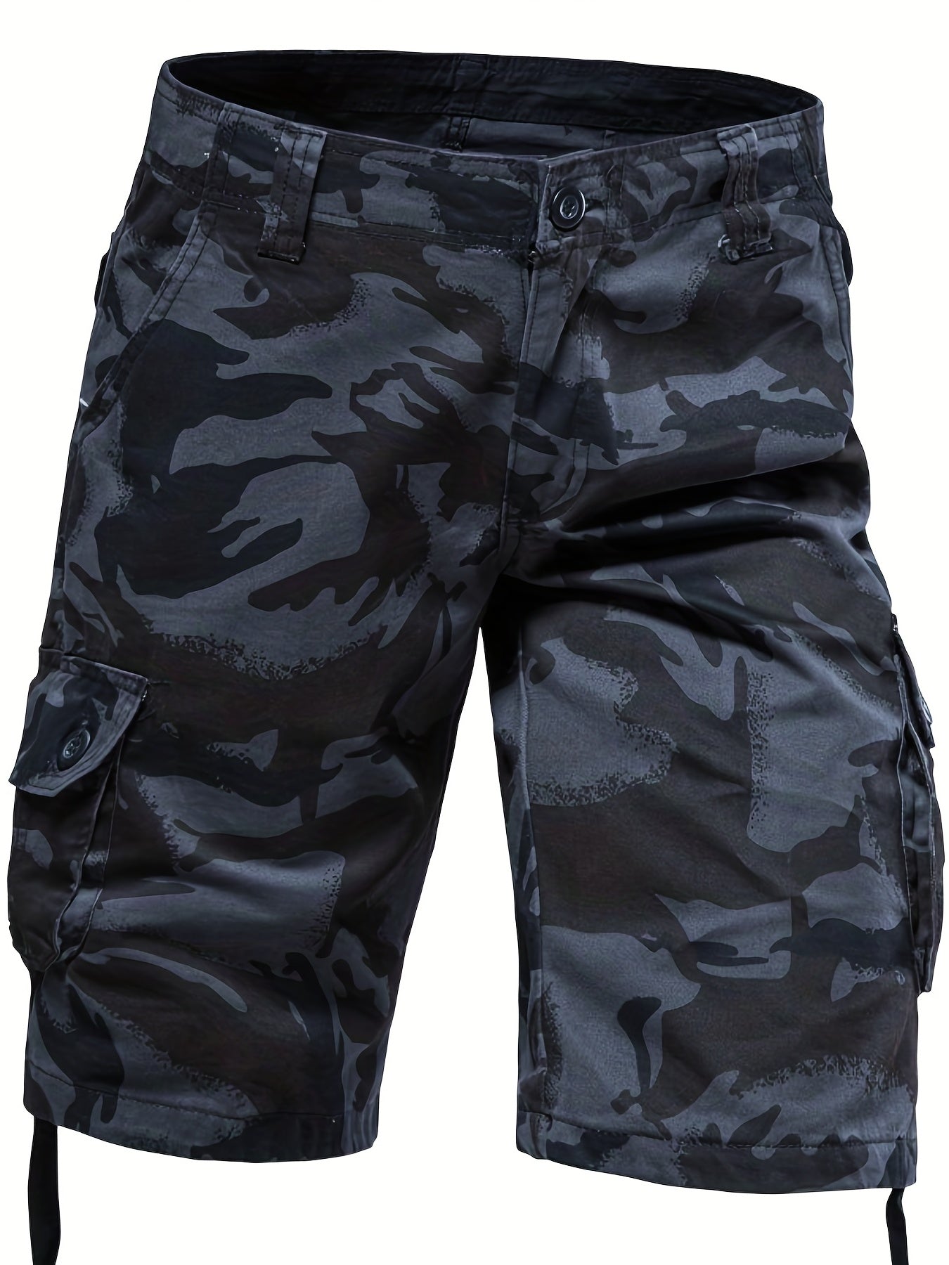 Men's Casual Camo Pattern Cargo Shorts With Pocket