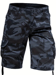Men's Casual Camo Pattern Cargo Shorts With Pocket
