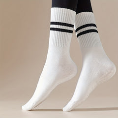 Silicone Yoga Socks Non Slip Striped Sports Socks With Grips