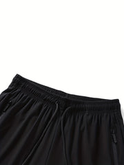 Breathable Men's Joggers with Zipper Pocket for Summer