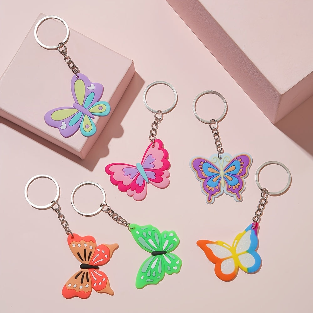 12pcs Butterfly Insect Keychain Bag Ornaments Pack