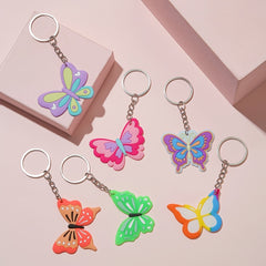 12pcs Butterfly Insect Keychain Bag Ornaments Pack