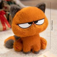 Brown Plush Cat Toy w/ Expressive Eyes & Fluffy Ears - Soft Huggable Stuffed A