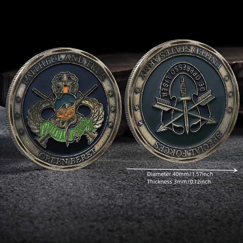 US Army Special Forces Challenge Coin Green Beret Coin