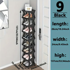 1pc Folding Shoe Rack With Narrow Standing Shoe Storage Container