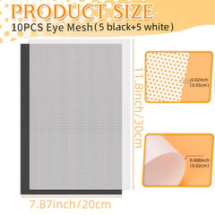 10pcs Furry Costume Eye Mesh 0.5mm Waterproof PVC Plastic Role Playing