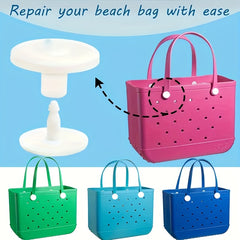 4pcs Plastic Beach Bag Buttons Shoulder Strap Replacement