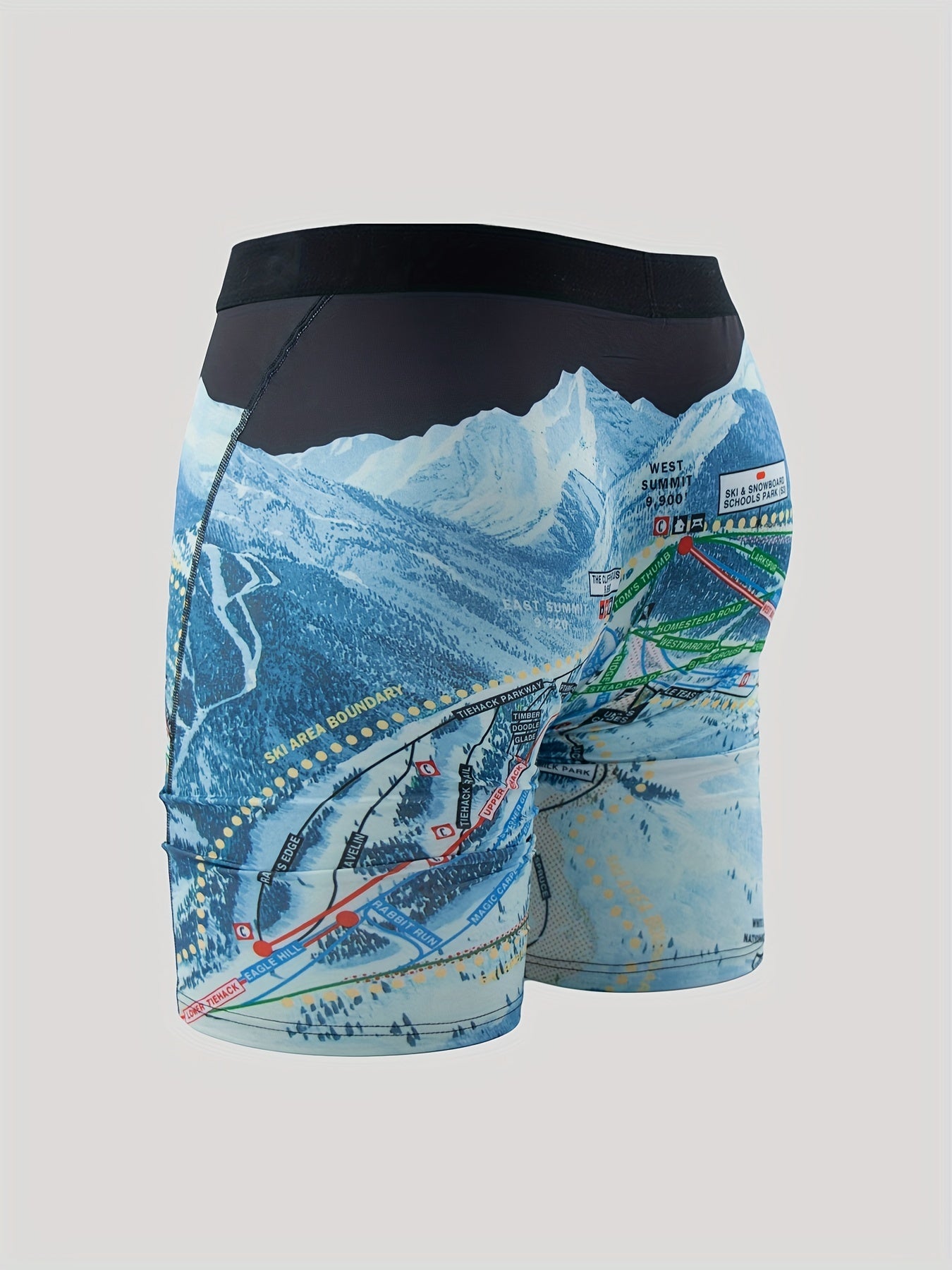 Men's Smoke Pattern Boxers High Stretch Swim Trunks