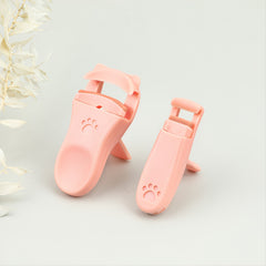 2pcs Portable Eyelash Curler with Silicone Replacement Pads