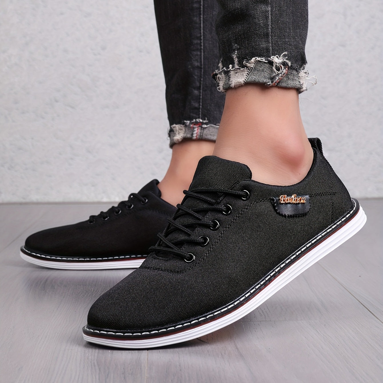 Men's Lace-up Canvas Sneakers Casual Walking Shoes