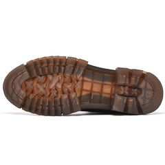 Men's Rugged Lace-up Boots Casual Walking Shoes