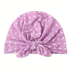 Polka Dot Rabbit Ears Baby Headscarf Hat for Daily Wear
