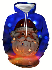 Christmas Santa Claus Print Hoodie for Men