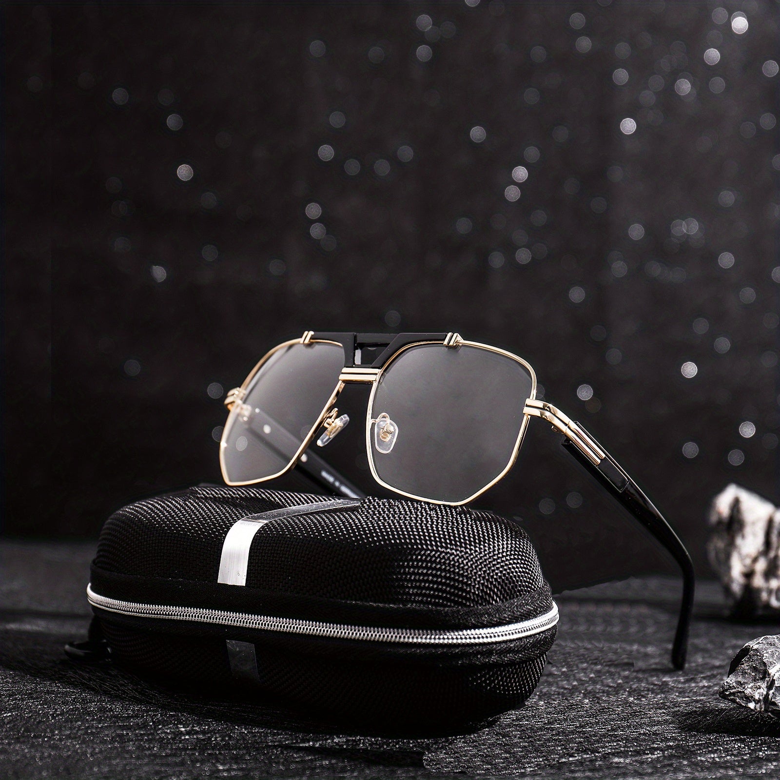 Men's Square Frame Sunglasses Unisex Steampunk UV Protection Glasses