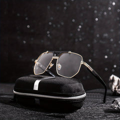 Men's Square Frame Sunglasses Unisex Steampunk UV Protection Glasses