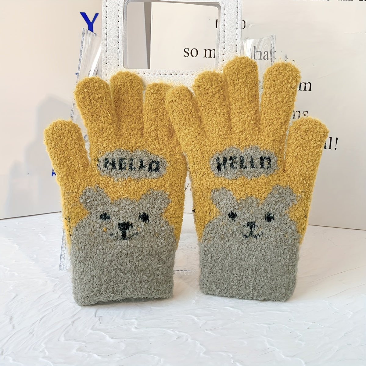 Kids' Cartoon Winter Gloves Coldproof Warm Keeping