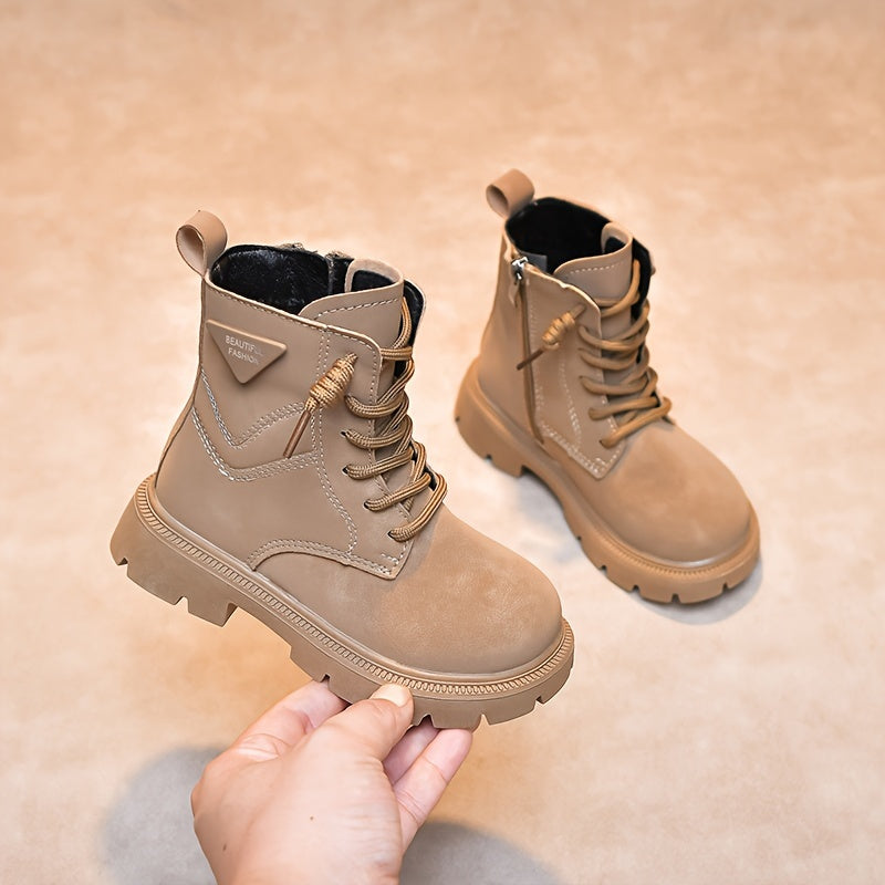 Vintage Ankle Boots With Zipper Lightweight Non Slip Boots For Girls