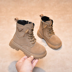 Vintage Ankle Boots With Zipper Lightweight Non Slip Boots For Girls