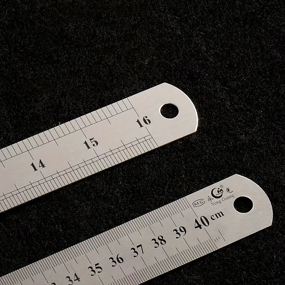 Thick Stainless Steel Ruler, 12-Inch, Metric & Inch Measurement, Durable