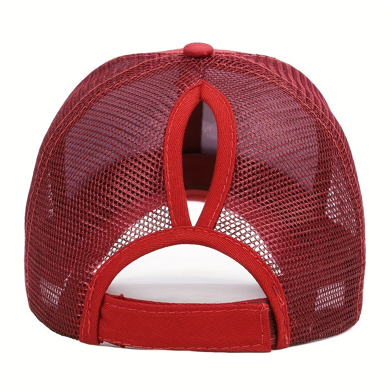 Kids Mesh Sunshade Ponytail Baseball Cap