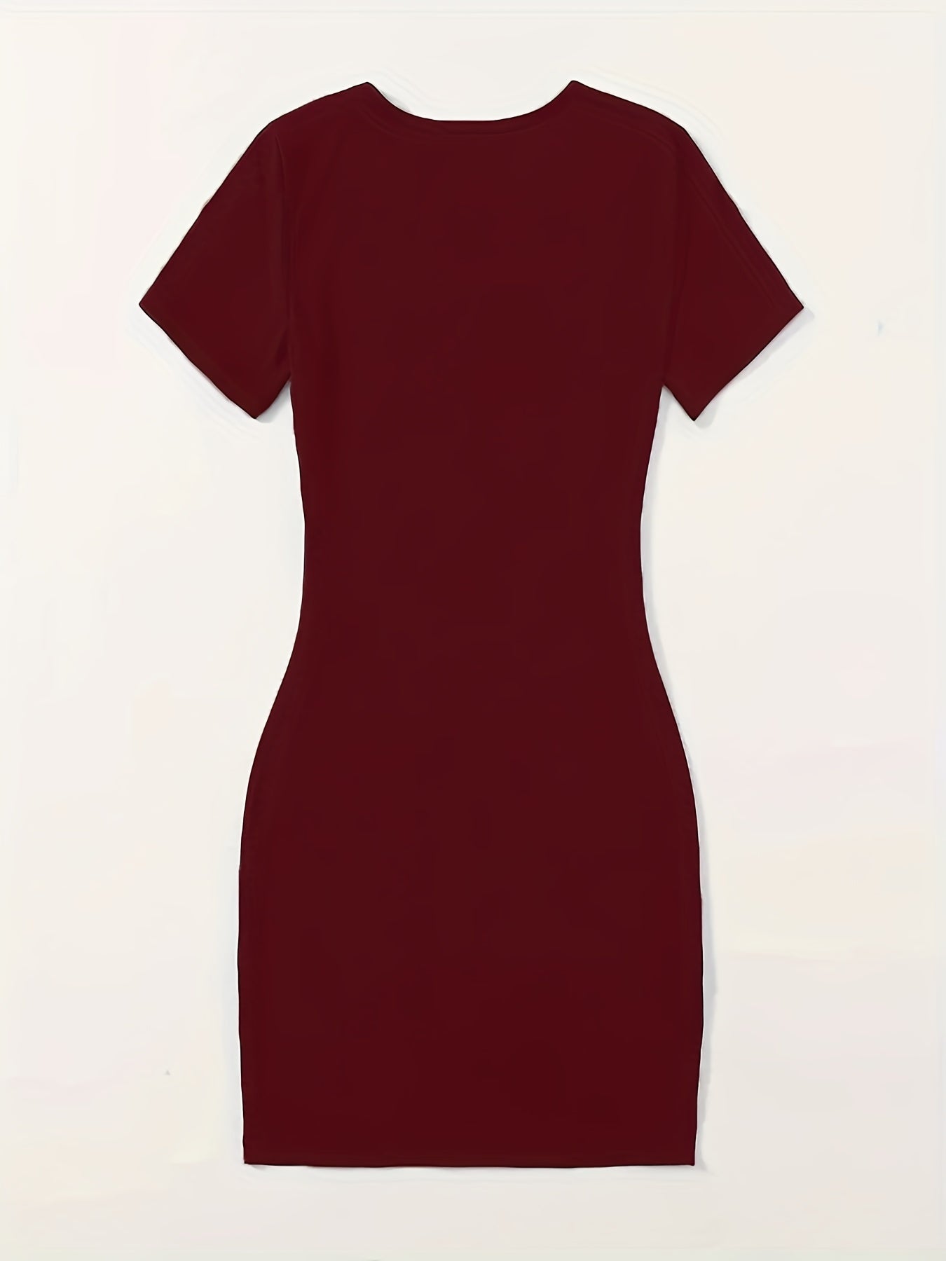 Short Sleeve Bodycon Tee Dress Crew Neck Casual