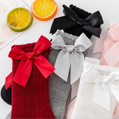 Baby Girls Bow Cotton Knee High Stockings