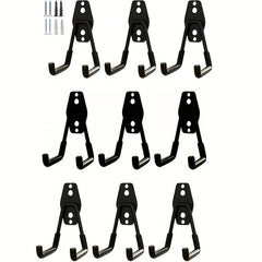 Heavy Duty Garage Hooks - Wall Mounted Practical Hooks with Anti-Slip Coating