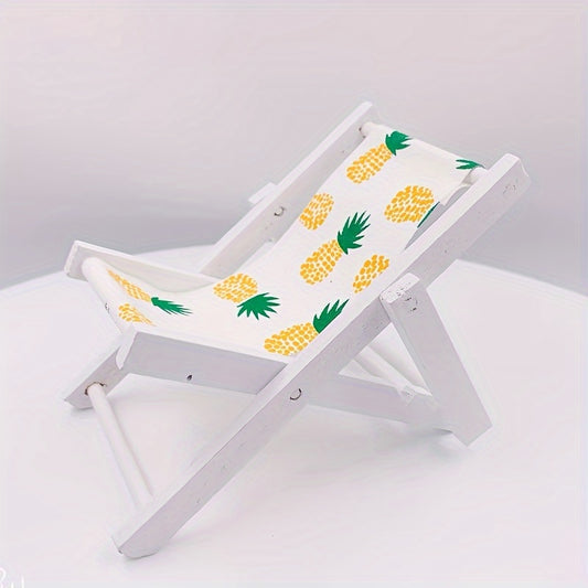 Miniature BJD Recliner Beach Chair for Dollhouse