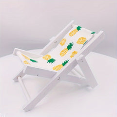 Miniature BJD Recliner Beach Chair for Dollhouse