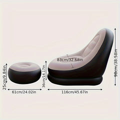 Portable Lazy Sofa Inflatable Lounge Chair With Footrest