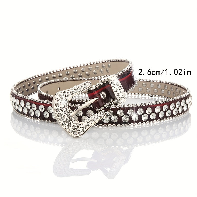 Crystal Women's Thin Waist Rhinestones Belt Japan Korea Artificial Diamonds