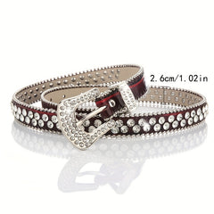 Crystal Women's Thin Waist Rhinestones Belt Japan Korea Artificial Diamonds